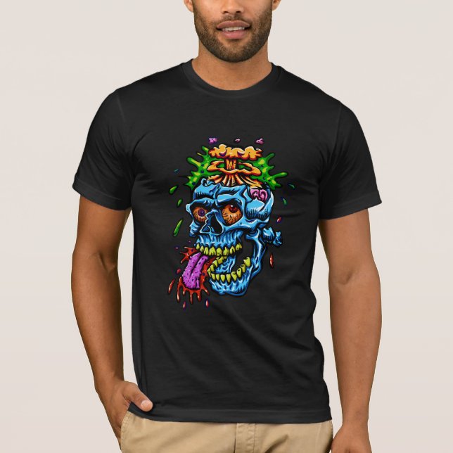 Colorful Skull Explosion T-Shirt (Front)