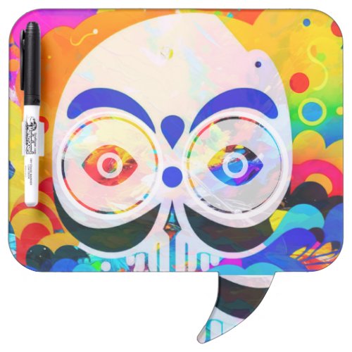 Colorful Skull _ Fanny Dry Erase Board