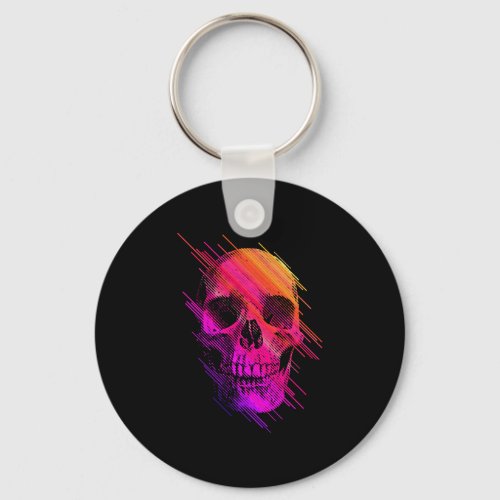 Colorful Skull Keychain