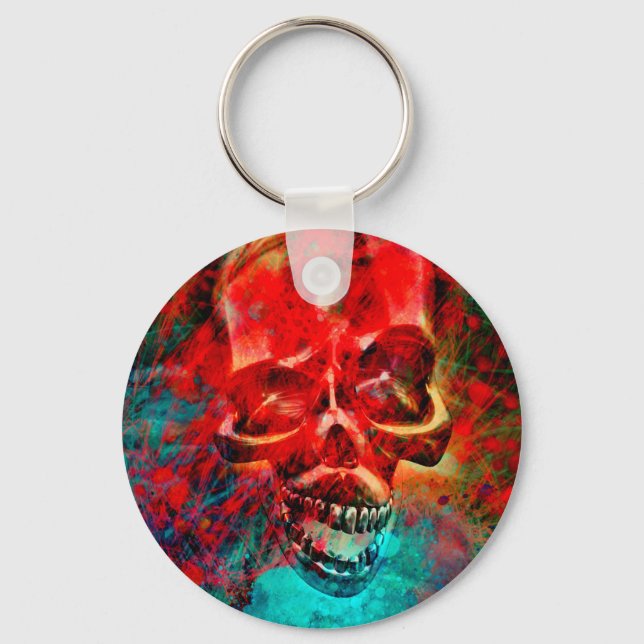 Colorful skull keychain (Front)