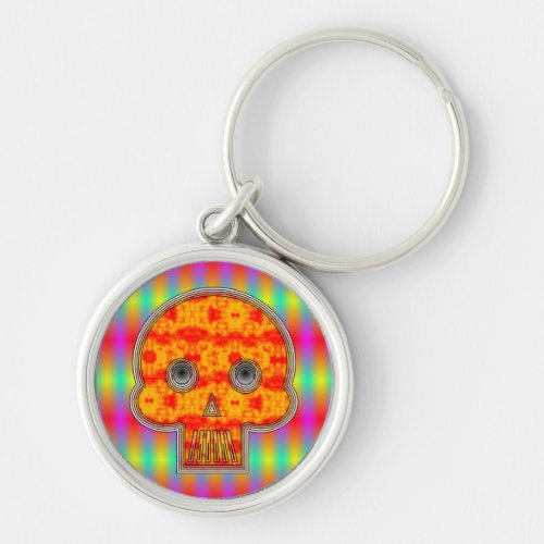 Colorful Skull Keychain