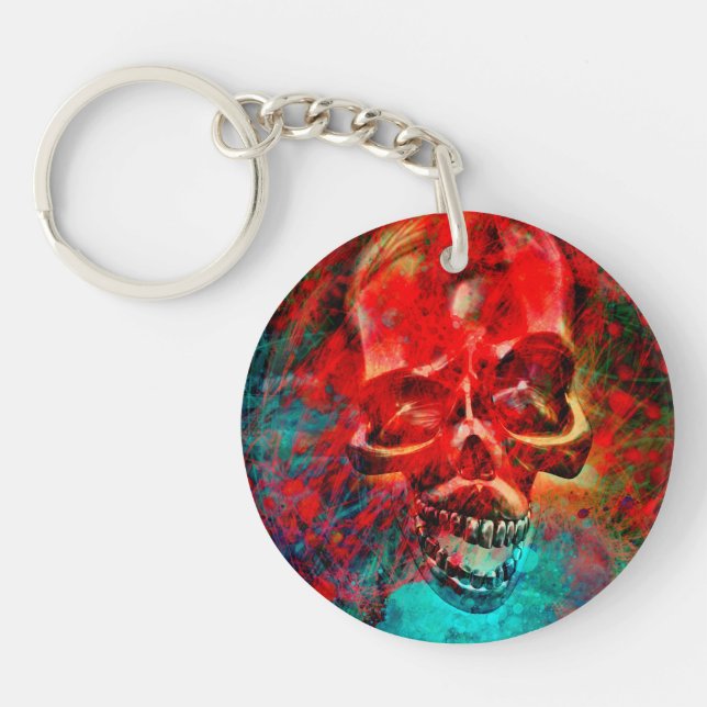 Colorful skull keychain (Front)