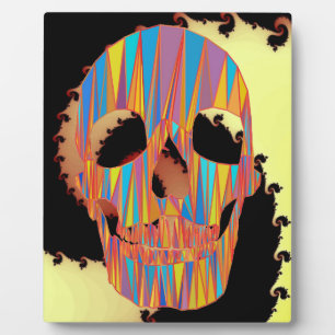 Colorful Skull Plaque