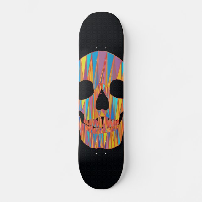 Colorful Skull Skateboard (Front)