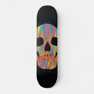 Colorful Skull Skateboard Deck