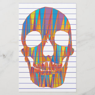 Colorful Skull Stationery