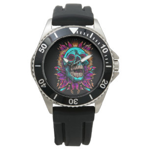 Colorful Skull Watch