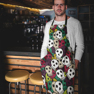 Colorful Skulls Apron