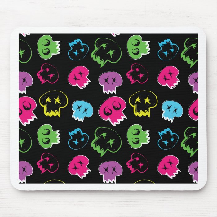 Colorful Skulls Mouse Pads