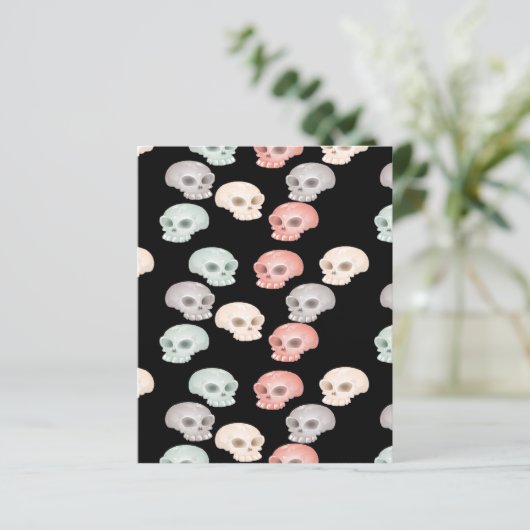colorful skulls on black (Standing Front)