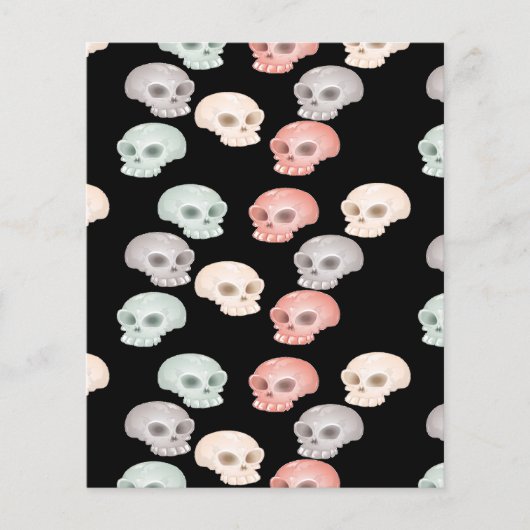 colorful skulls on black (Front)