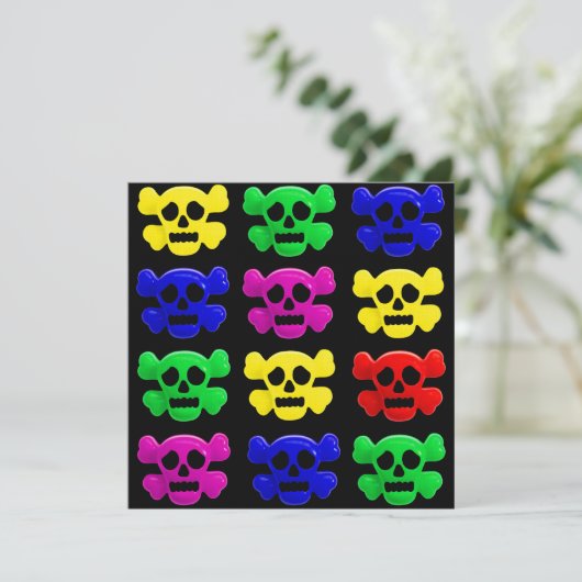 Colorful skulls pattern (Standing Front)
