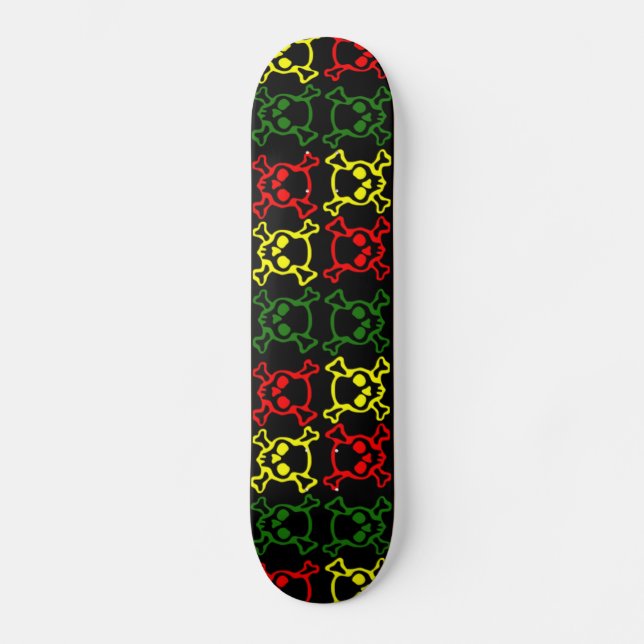 Colorful Skulls Skateboard Deck (Front)
