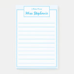 Colorful Sky Blue Script From Teacher Post-it Notes