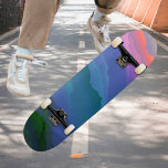 Colorful Sky Mountain Forest Ombre Pink Blue Green Skateboard<br><div class="desc">Colorful Sky Mountain Forest Ombre Pink Blue Green skateboard. ♥Customize it with your wording by using the template field. ♥ If you want to change the font style, color or text placement, simply click the "Customize Further" button. You can also change the background color. ♥ If you need any help,...</div>