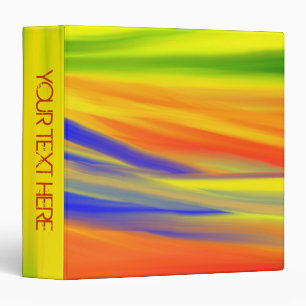 COLORFUL SKY PAINT RAINBOW ART 3 RING BINDER