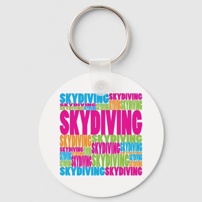 Colorful Skydiving Keychain (Front)