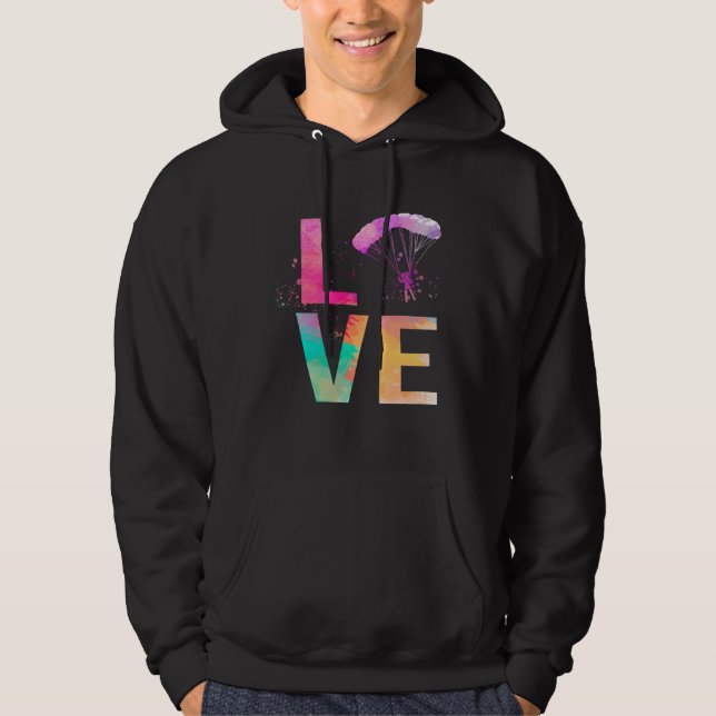 Colorful Skydiving Mom  Skydiving Hoodie (Front)