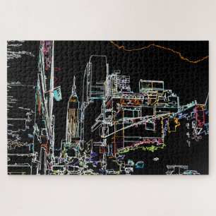 Colorful skyline in Manhattan Jigsaw Puzzle