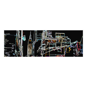 Colorful skyline in Manhattan Photo Print