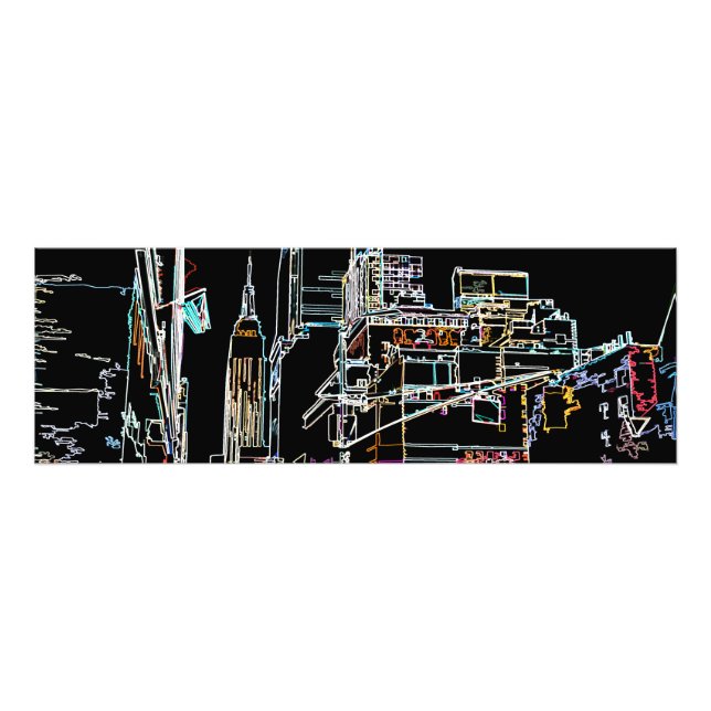 Colorful skyline in Manhattan Photo Print (Front)