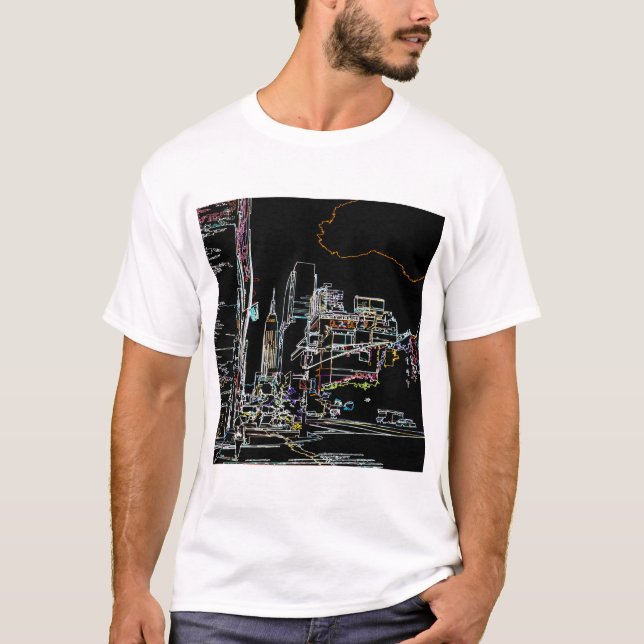 Colorful skyline in Manhattan T-Shirt (Front)