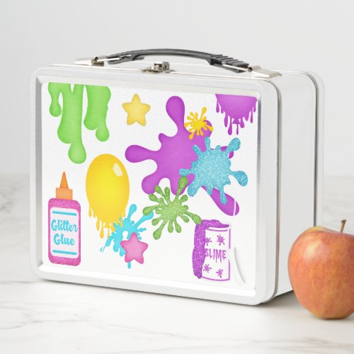 Colorful Slime Custom Personalized Colorful Metal Lunch Box