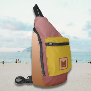 Colorful sling cross body bag for men women