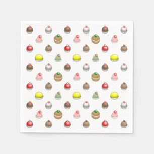 Colorful Small Cakes Napkins