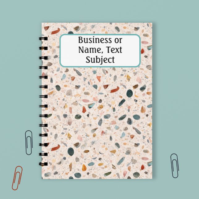 Colorful Small Chips & Speckle Terrazzo Pattern Notebook (Creator Uploaded)