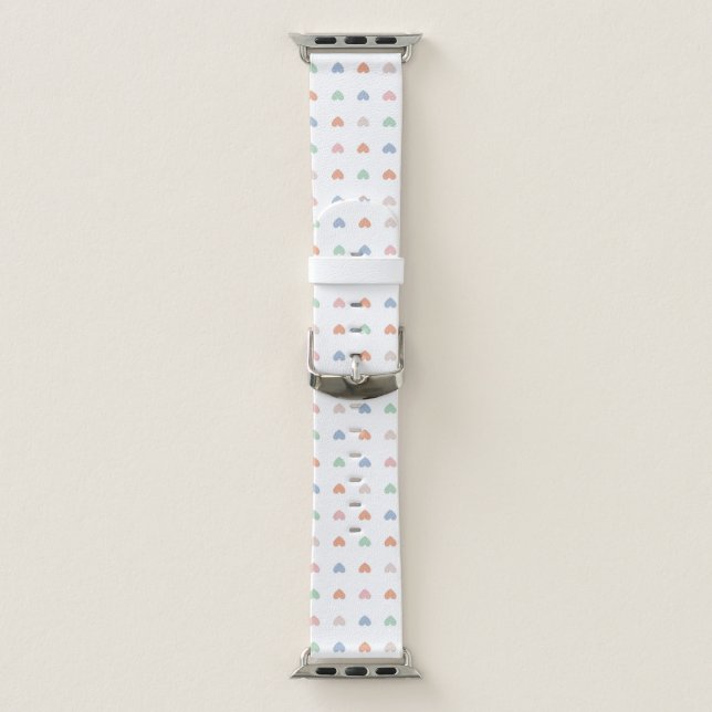 Colorful Small Hearts Pattern Apple Watch Band (Band)