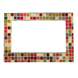 Colorful Small  Tiling Background Magnetic Frame