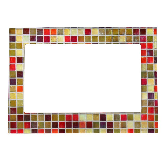 Colorful Small  Tiling Background Magnetic Frame (Front)