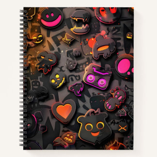 Colorful smile & happy faces notebook