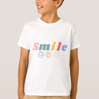 Colorful Smile Typography T-Shirt