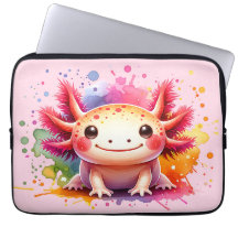 Colorful smiling Axolotl as a graphic