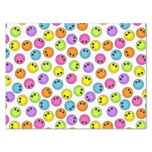 Colorful Smiling Emoji Faces Tissue Paper