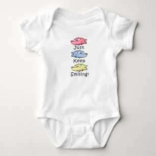 Colorful Smiling Fish Baby bodysuit