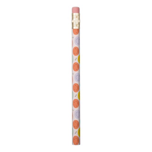 Colorful Smiling Happy Face Pattern Pencil
