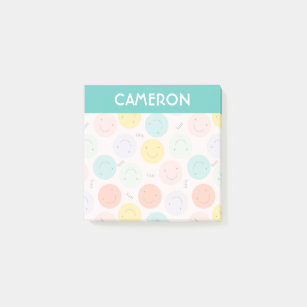 Colorful Smiling Happy Face Pattern Post-it Notes