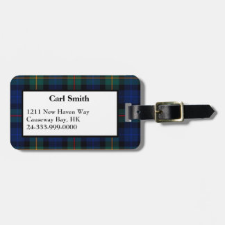 Colorful Smith Tartan Plaid Luggage Tag