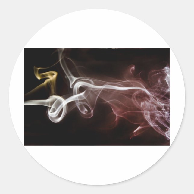 Colorful Smoke Classic Round Sticker (Front)