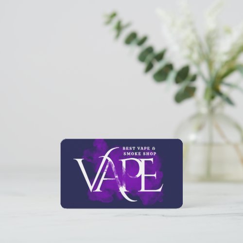 Colorful Smoke Shop Vape Shop Business Card