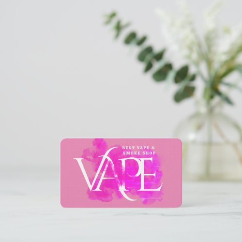 Colorful Smoke Shop Vape Shop Business Card