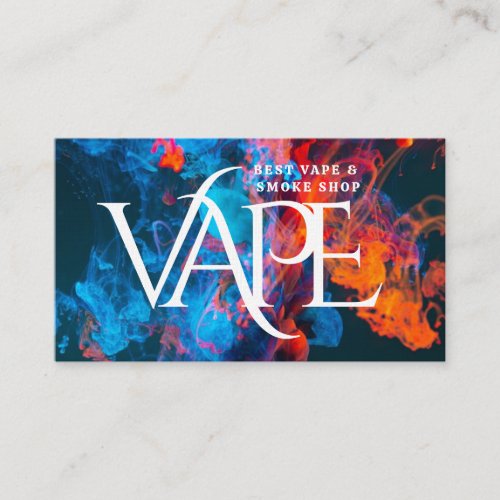 Colorful Smoke Vape Shop Business Card