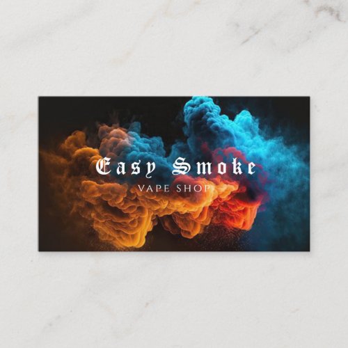 Colorful Smoke Vape Shop Business Card