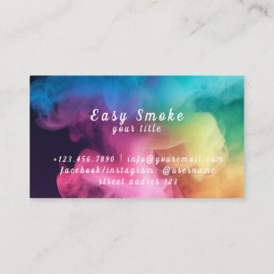 Colorful Smoke Vape Shop Business Card