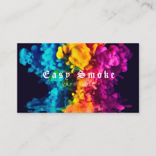 Colorful Smoke Vape Shop Business Card