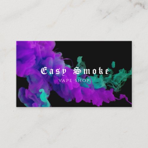 Colorful Smoke Vape Shop Business Card