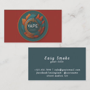 Colorful Smoke Vape Shop Business Card